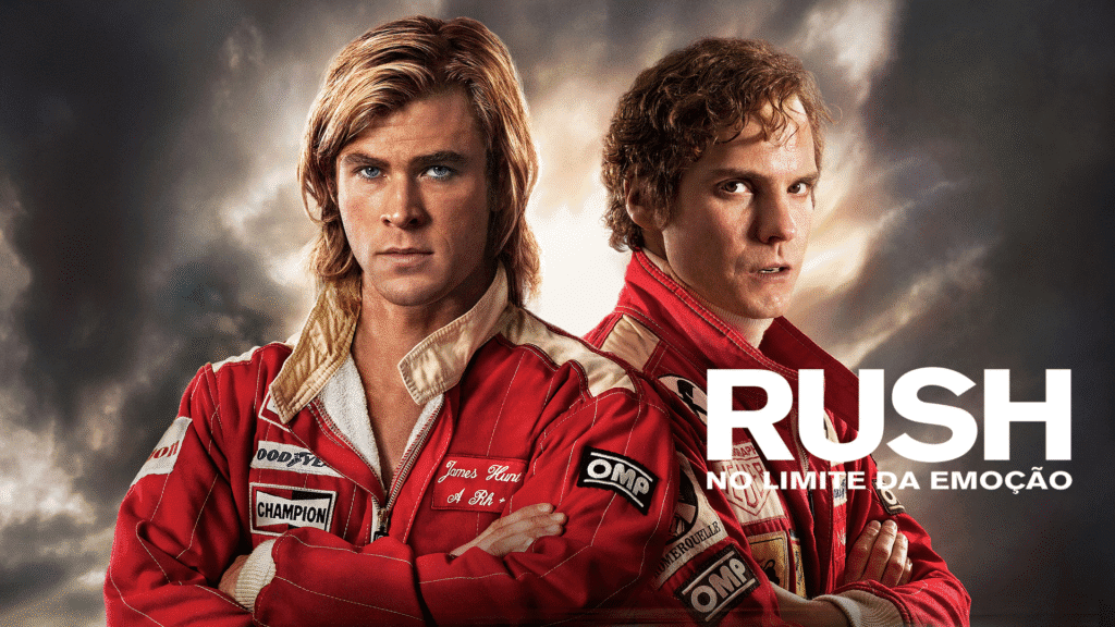 Capa do filme Rush no limite da emoção, mostrando filmes e séries do esporte